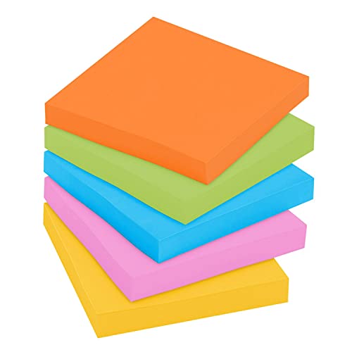 Post-it® Super Sticky Notes 654-24SSAU, Energy Boost Collection, 3 in x 3 in (76 mm x 76 mm), 100% PEFC, SGSCH-PEFC-COC-110078