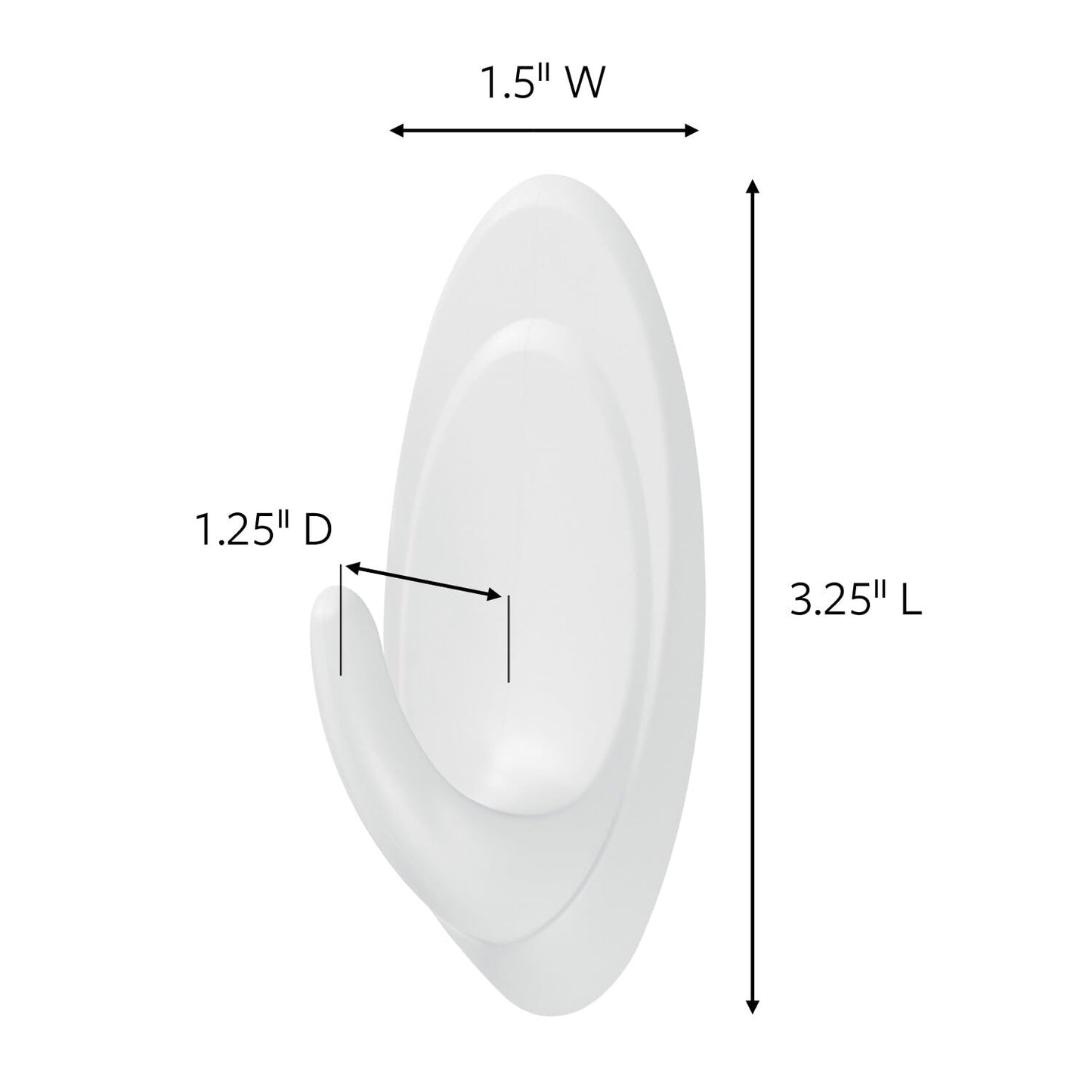 Command™ White Terrace Hooks 17086-ES, 2 hooks, 4 strips