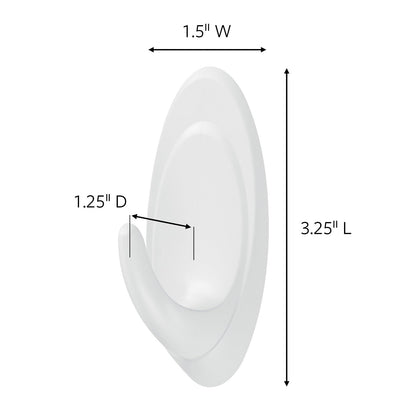Command™ White Terrace Hooks 17086-ES, 2 hooks, 4 strips