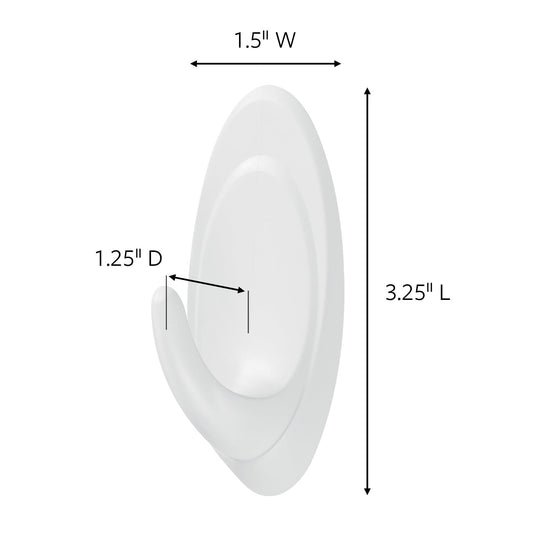 Command™ White Terrace Hooks 17086-ES, 2 hooks, 4 strips