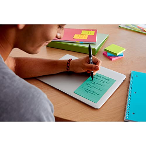 Post-it® Super Sticky Notes 660-5SSMIA, Supernova Neons, 4 in x 6 in (101 mm x 152 mm), 100% PEFC, SGSCH-PEFC-COC-110078