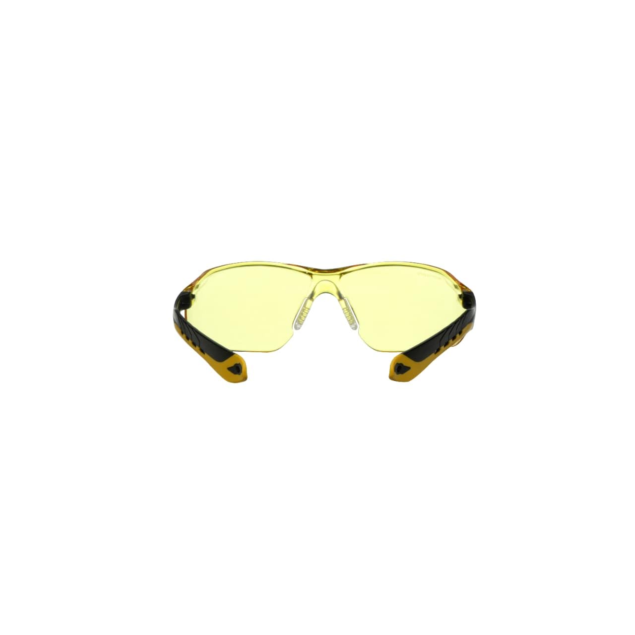 3M™ Flat Temple Eyewear Anti-Scratch, 47013H1-DC, Black/Yellow, Amber Lens, 6/case