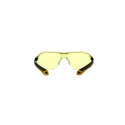 3M™ Flat Temple Eyewear Anti-Scratch, 47013H1-DC, Black/Yellow, Amber Lens, 6/case