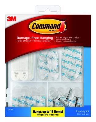 Command 17232-ES Hanging Hooks, General Purpose, Assorted, Clear, 53-Pk. - Quantity 2