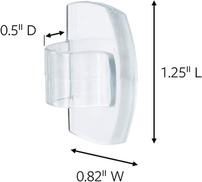 Command™ Clear Round Cord Clips, 17017CLRES, 4 Clips, 5 Strips
