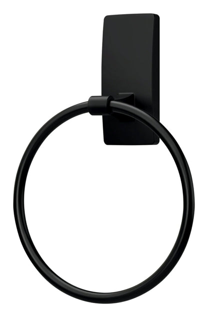Command™ Bath Matte Black Towel Ring BATH52-MB-ESF