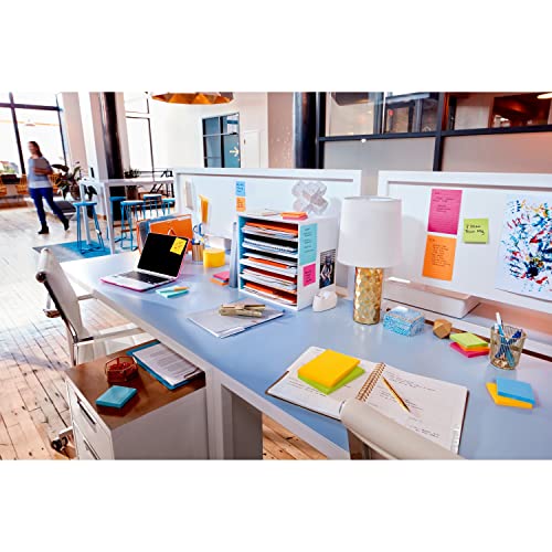 Post-it® Super Sticky Notes 654-24SSAU, Energy Boost Collection, 3 in x 3 in (76 mm x 76 mm), 100% PEFC, SGSCH-PEFC-COC-110078