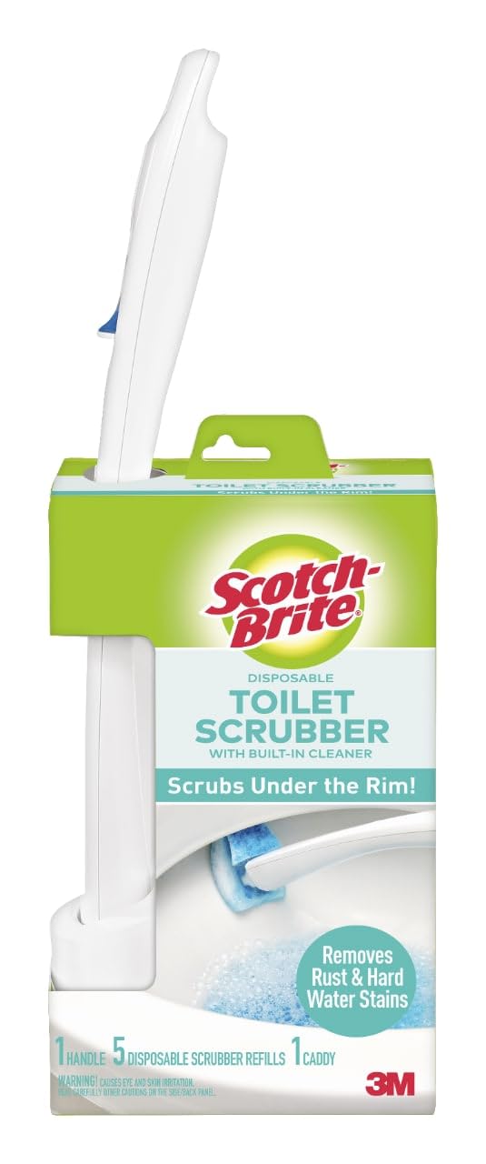 Scotch-Brite® Disposable Toilet Scrubber Cleaning System, 558-SK-4, 4/1, 1 Starter kit including 5 refills