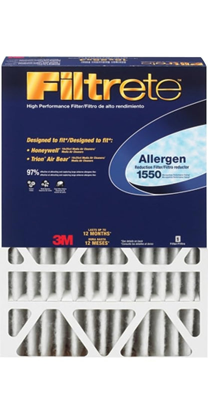 Filtrete™ High Performance Deep Pleat Filter 1550 MPR NDP01-4IN-4, 16 in x 25 in x 4 in (40.6 cm x 63.5 cm x 10.1 cm)