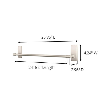 Command™ Bath Satin Nickel Towel Bar BATH51-SN-ESF