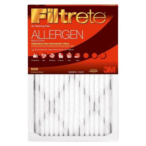 Filtrete™ Allergen Defense Air Filter, 1000 MPR, AL40-4, 23.5 in x 23.5 in x 1 in (59,6 cm x 59,6 cm x 2,5 cm)