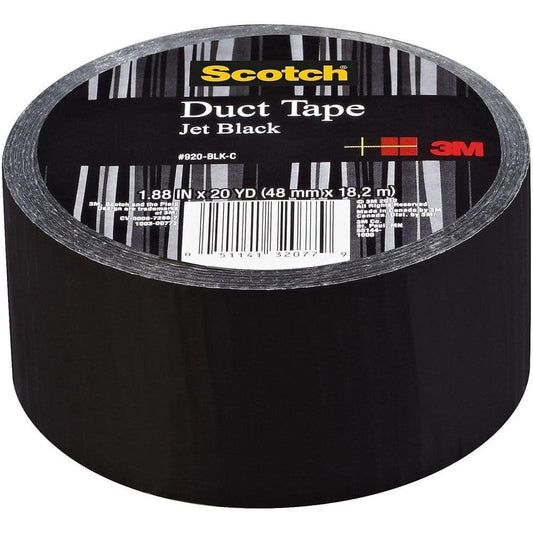 Scotch® Duct Tape 920-BLK-C, 1.88 in x 20 yd (48 mm x 18,2 m), Black