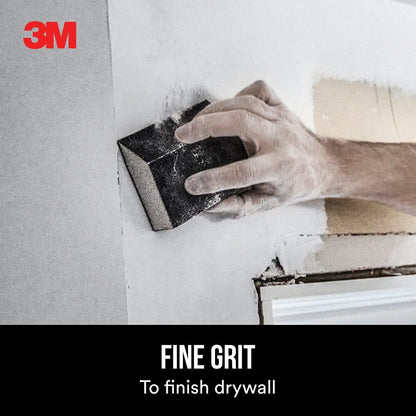 3M™ Drywall Sanding Sponge CP-042, Single Angle, 2 7/8 in x 4 7/8 in x 1 in, Fine, 1/pk, 24 ea/cs