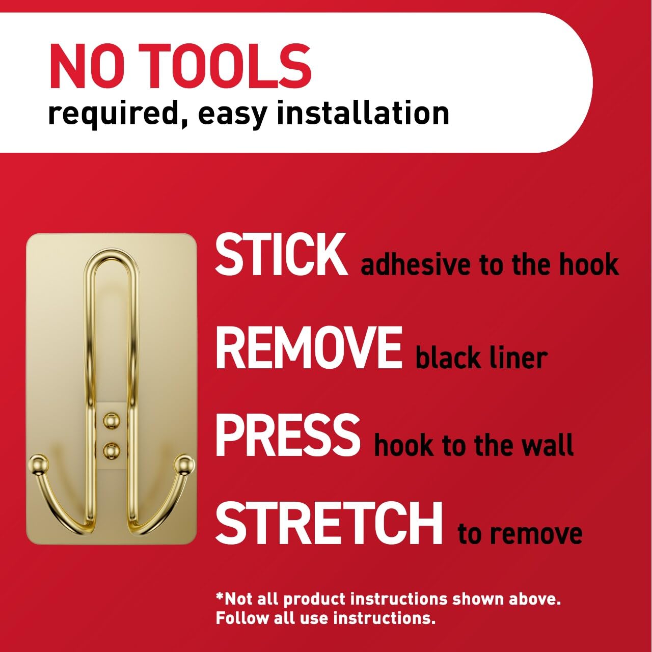 Command™ X-Large Metal Hook with Foam Strips Bulk for 17038BR-ES