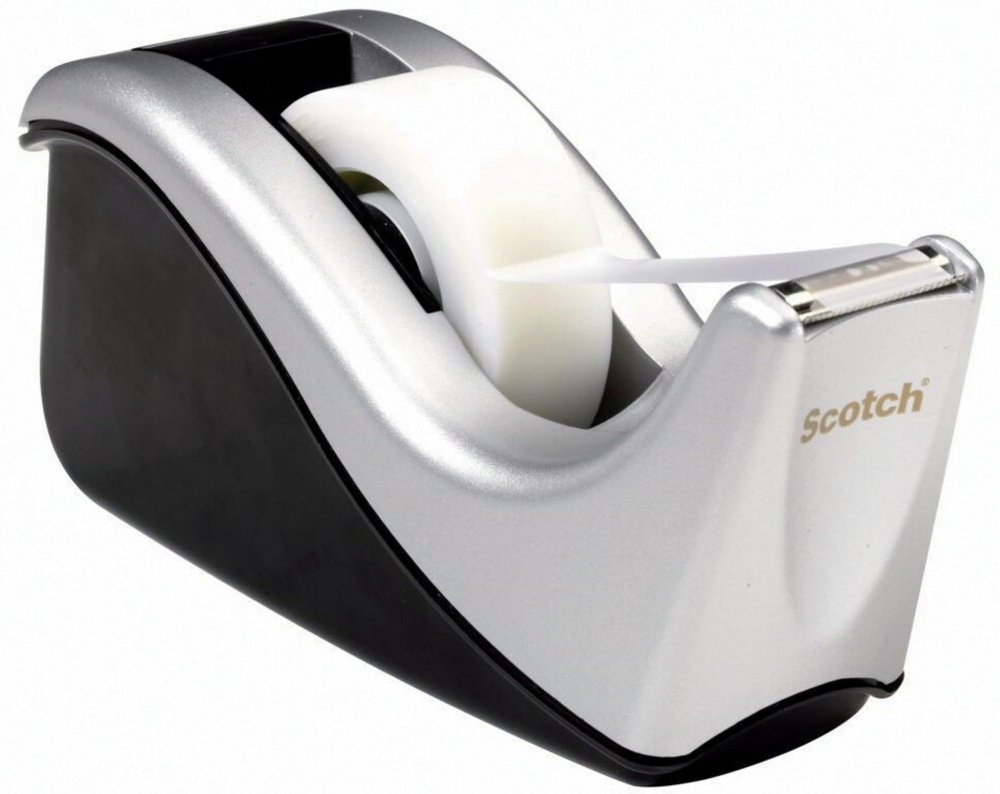 Scotch® Desktop Tape Dispenser, C60-ST, Silver/Black, 12 Each/Case