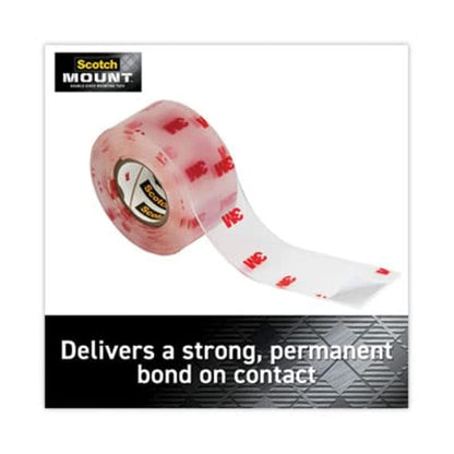 Scotch-Mount™ Clear Double-Sided Mounting Tape 410H, 1 in x 60 in (2.54 cm x 1.52 m)