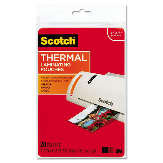 3m Tp5900-20 4" X 6" Laminating Pouch 20 Count