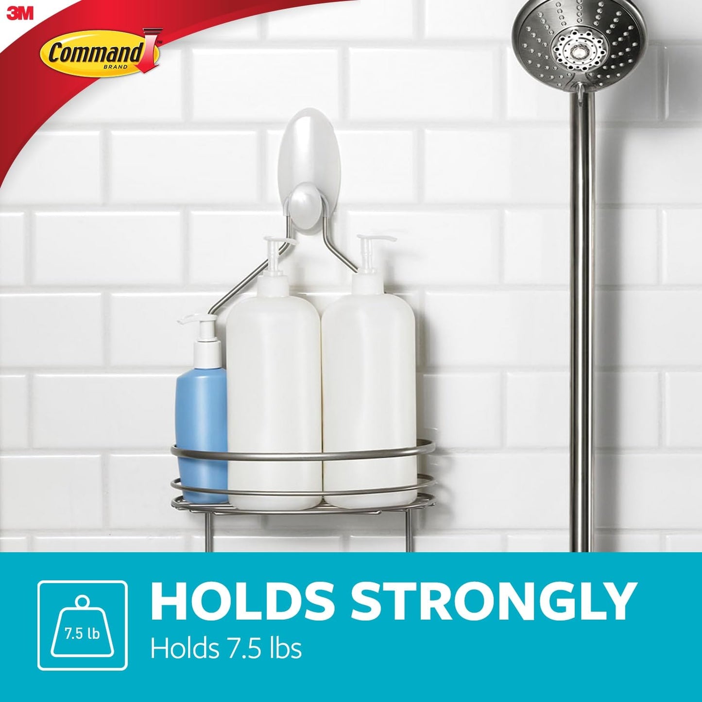Command ™ Shower Caddy Hanger with Water Resistant Strips BATH19-ESF