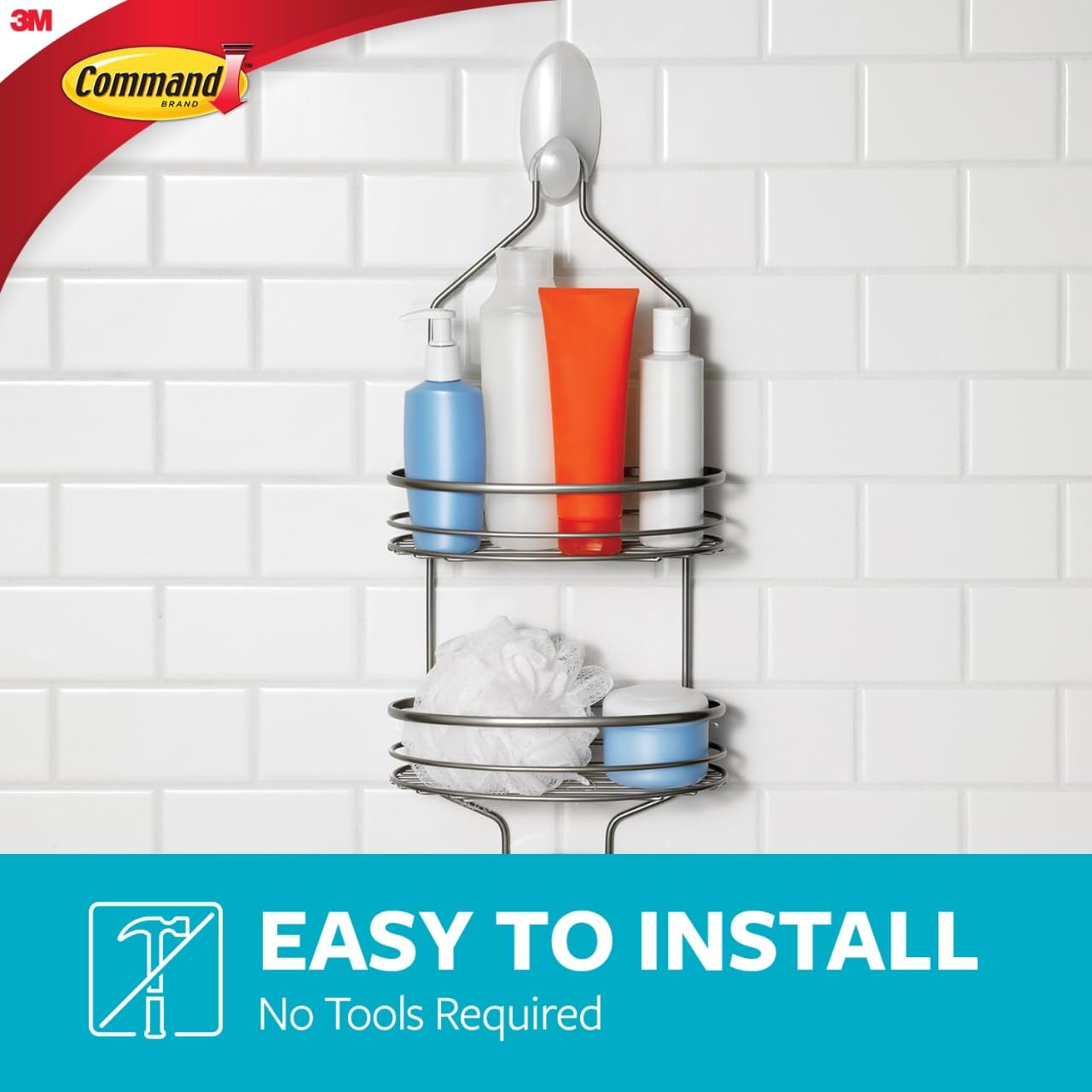 Command ™ Shower Caddy Hanger with Water Resistant Strips BATH19-ESF