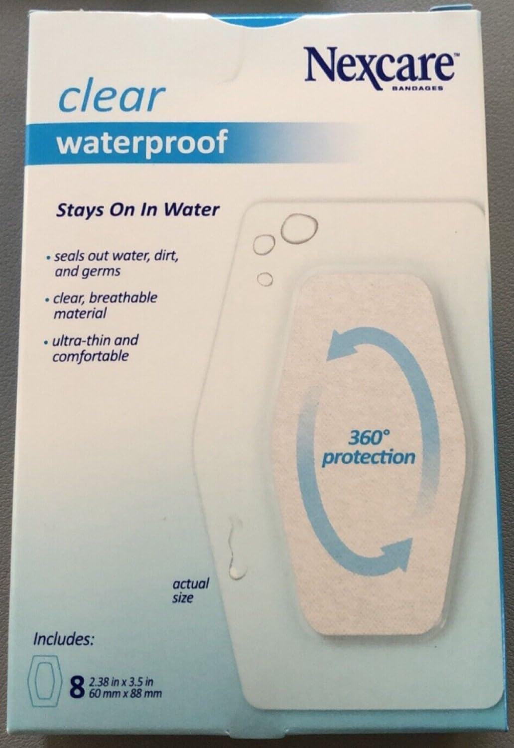 Nexcare™ Waterproof Bandages 581-08, Knee and Elbow, 8 ct.