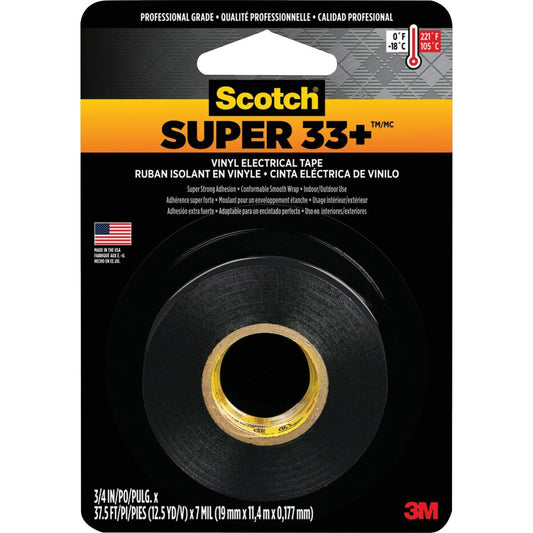 Scotch® Electrical Tape, 200NA, 0.75 in. x 12.5 yd., 24/case