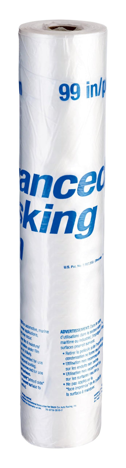 3M™ Hand-Masker™ Advanced Masking Film, AMF99-8C, 99 in x 90 ft x .35 mil (2.51 m x 27.4 m x .00889 mm)