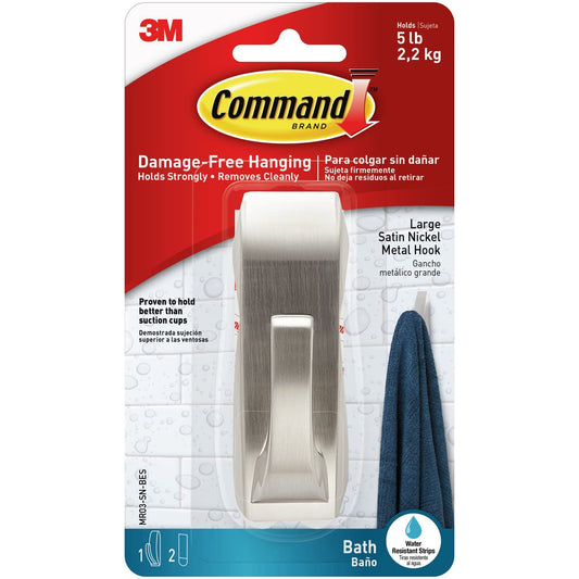 Command™ Modern Reflections Large Hook with Water-Resistant Strips MR03-SN-BES