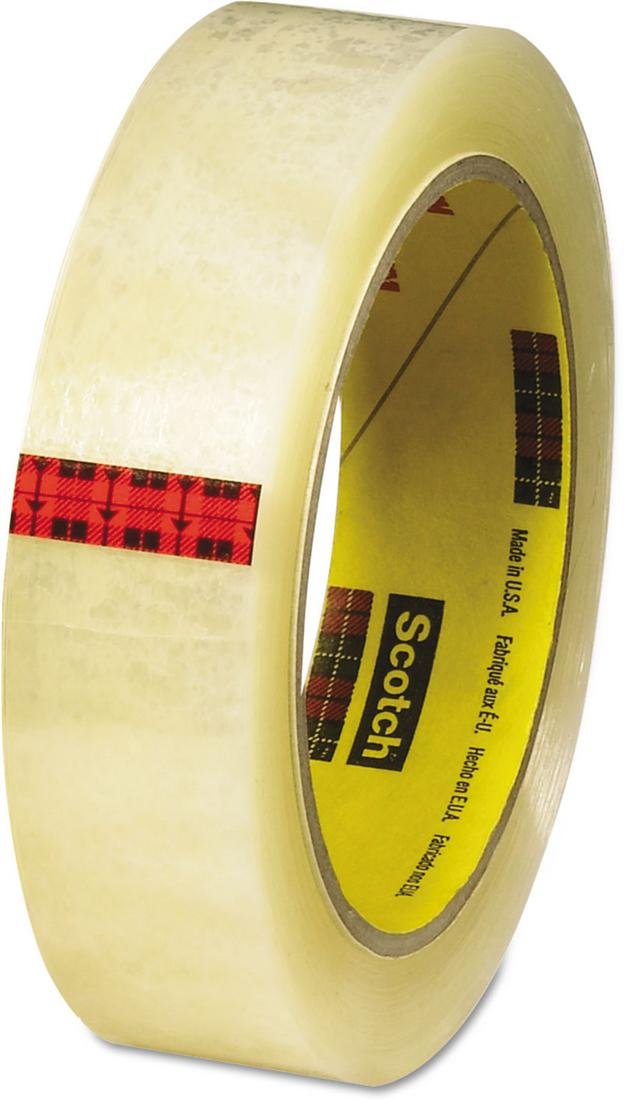 Scotch® Light Duty Packaging Tape 600, Clear, High Clarity, 1 in x 72 yd, 3 in Core, 36/Case