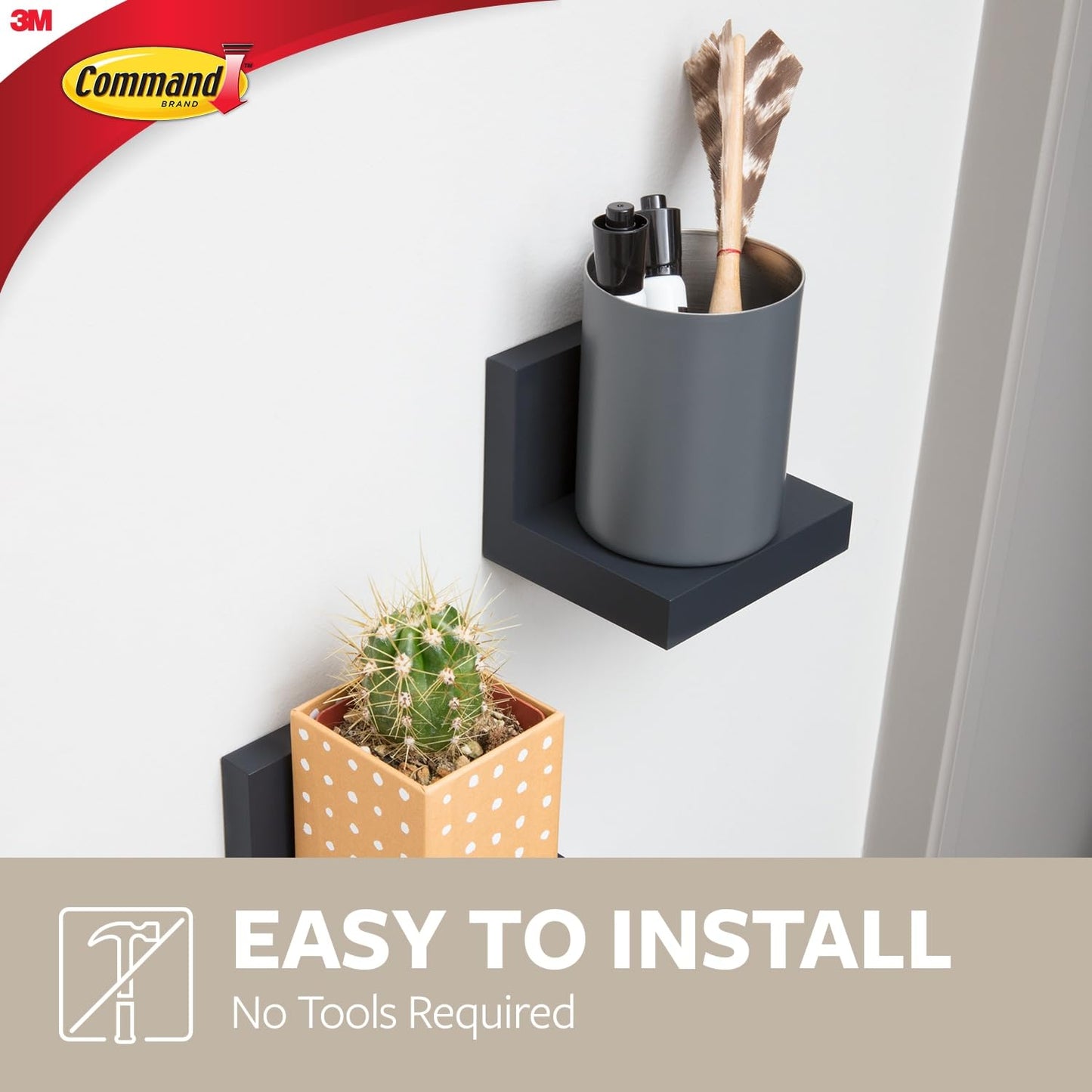 Command™ Display Ledges, HOM23S-2ES, Slate