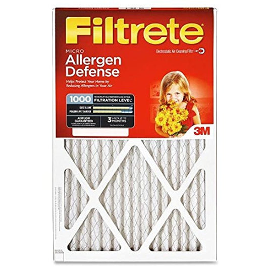 Filtrete™ Allergen Defense Air Filter, 1000 MPR, 9820-4, 12 in x 24 in x 1 in (30,4 cm x 60,9 cm x 2,5 cm)
