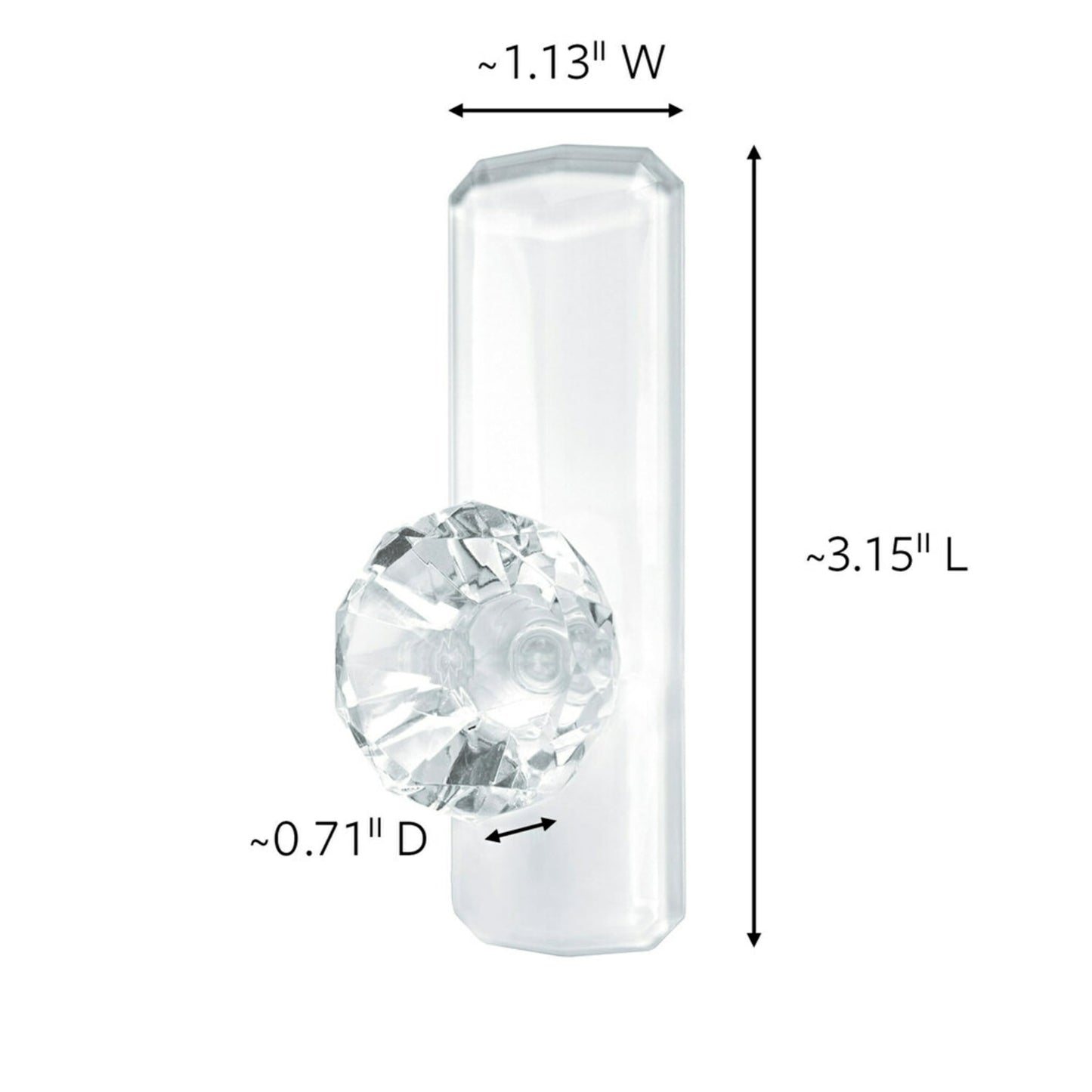Command™ Clear Large Crystal Hook 17096CLR-ES