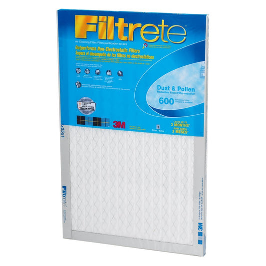 Filtrete™ Pollen Air Filter, 600 MPR, 9882-4, 20 in x 30 in x 1 in (50,8 cm x 76,2 cm x 2,5 cm)