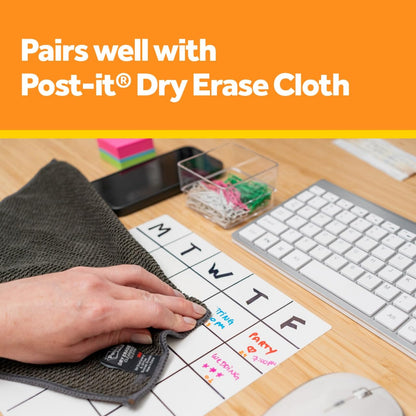 Post-it Dry Erase Accessory Tray, 1 Accessory Tray, 4 Strips