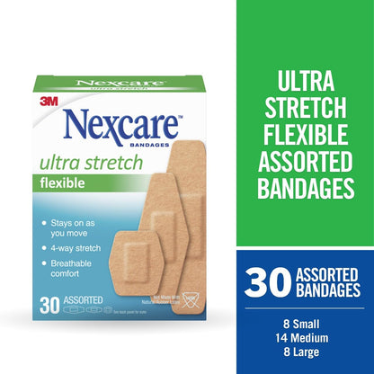 Nexcare™ Ultra Stretch Bandages, Assorted 576-30PB