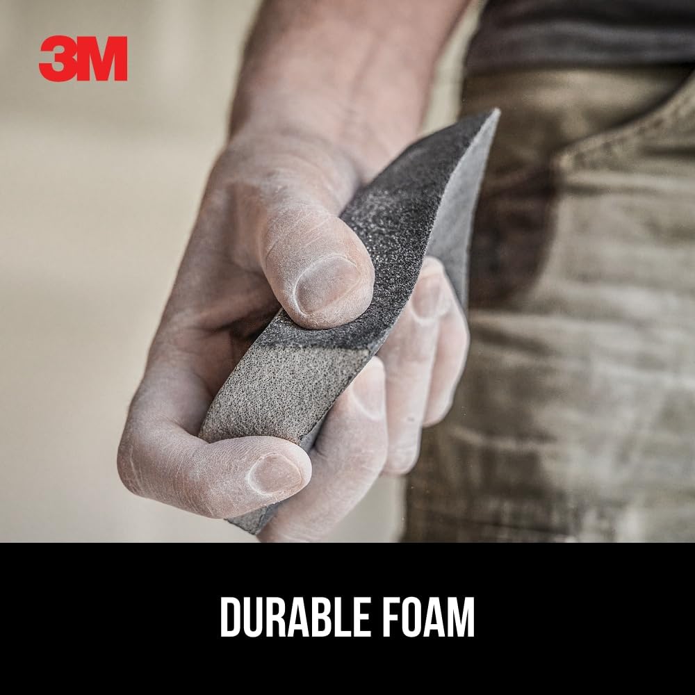 3M™ Drywall Sanding Sponge CP-042, Single Angle, 2 7/8 in x 4 7/8 in x 1 in, Fine, 1/pk, 24 ea/cs