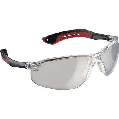 3M™ Flat Temple Eyewear, 47010H1-C, Black/Red, Clear Lens, Anti-Scratch, 12/case