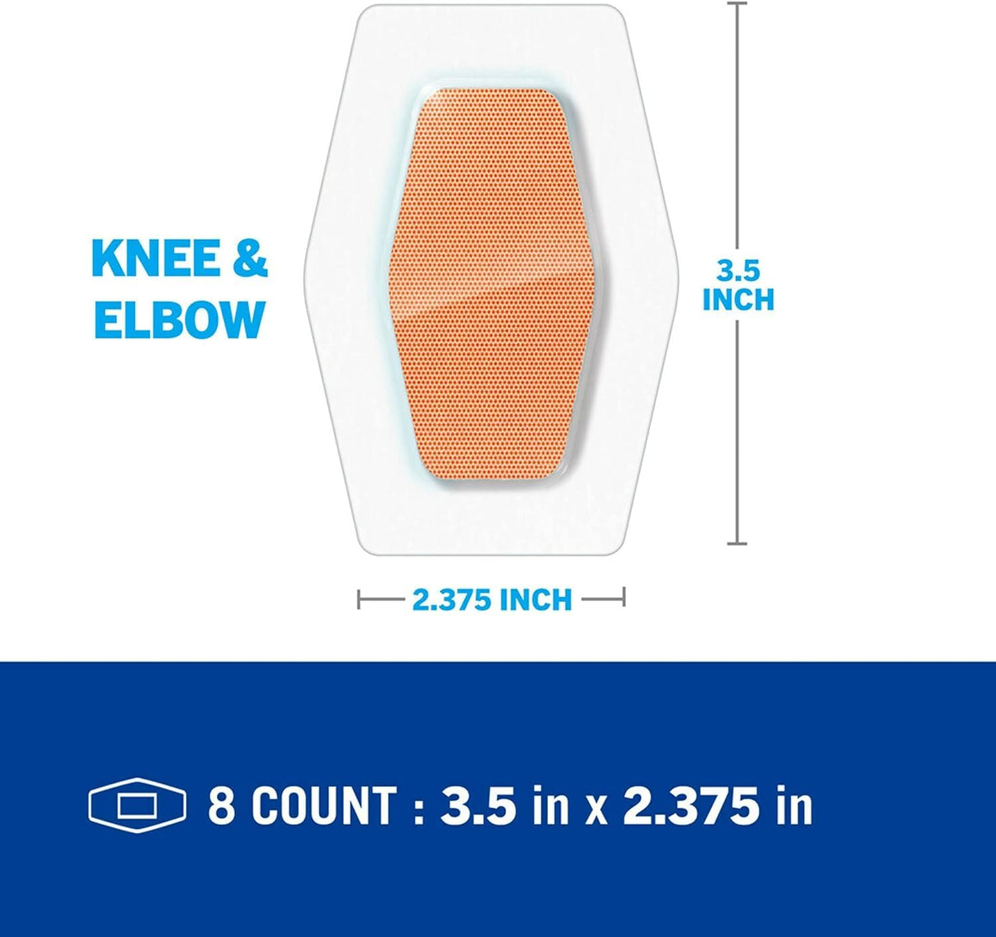Nexcare™ Waterproof Bandages 581-08, Knee and Elbow, 8 ct.