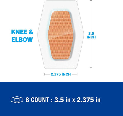 Nexcare™ Waterproof Bandages 581-08, Knee and Elbow, 8 ct.