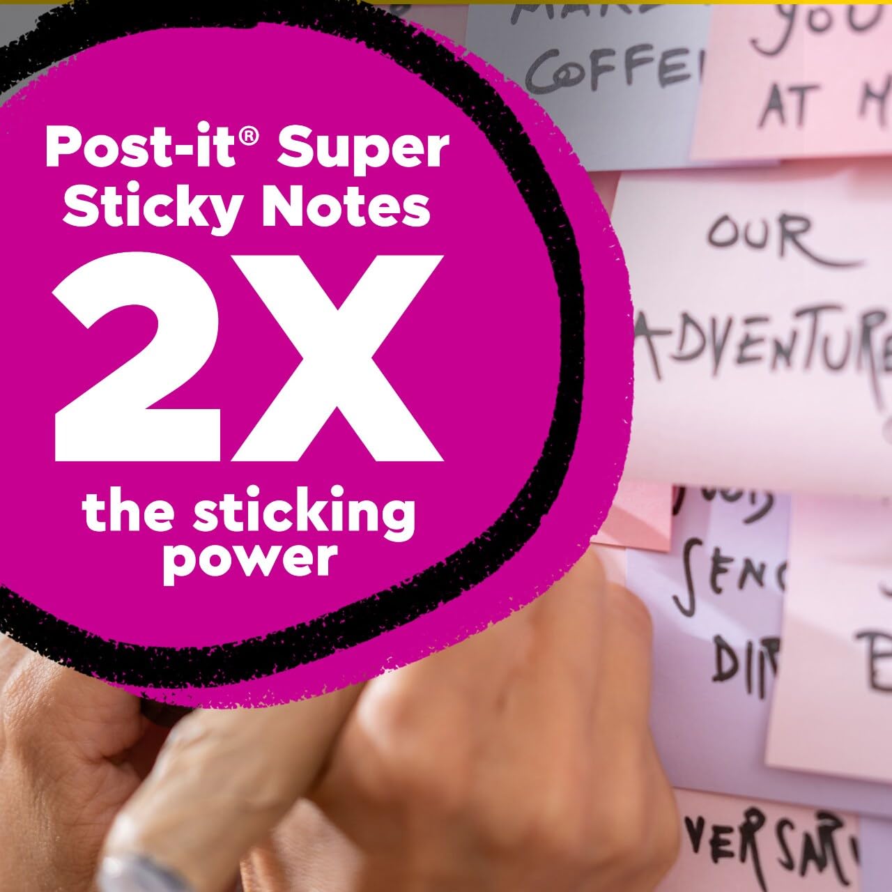 Post-it® Super Sticky Mini Notes 622-18SSNRP-CP, Wanderlust Pastels, 1 7/8 in x 1 7/8 in, 100% PEFC, SGSCH-PEFC-COC-110078
