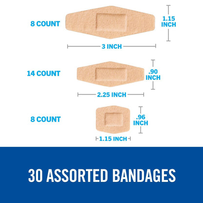 Nexcare™ Ultra Stretch Bandages, Assorted 576-30PB