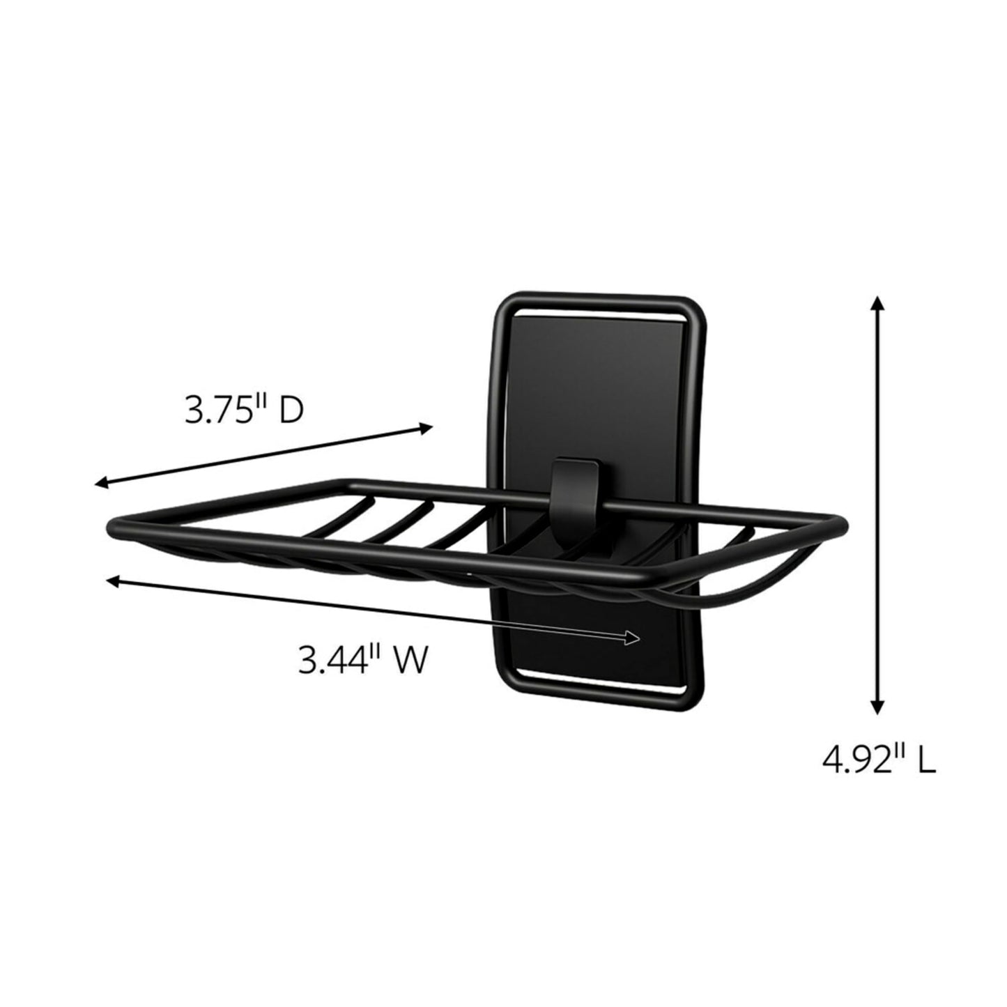 Command™ Soap Dish BATH34-MB-ESF, Matte Black