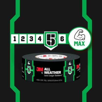 3M™ All Weather Duct Tape 2540, 1.88 in x 40 yd (48 mm x 36.5 m), 12 rolls/case