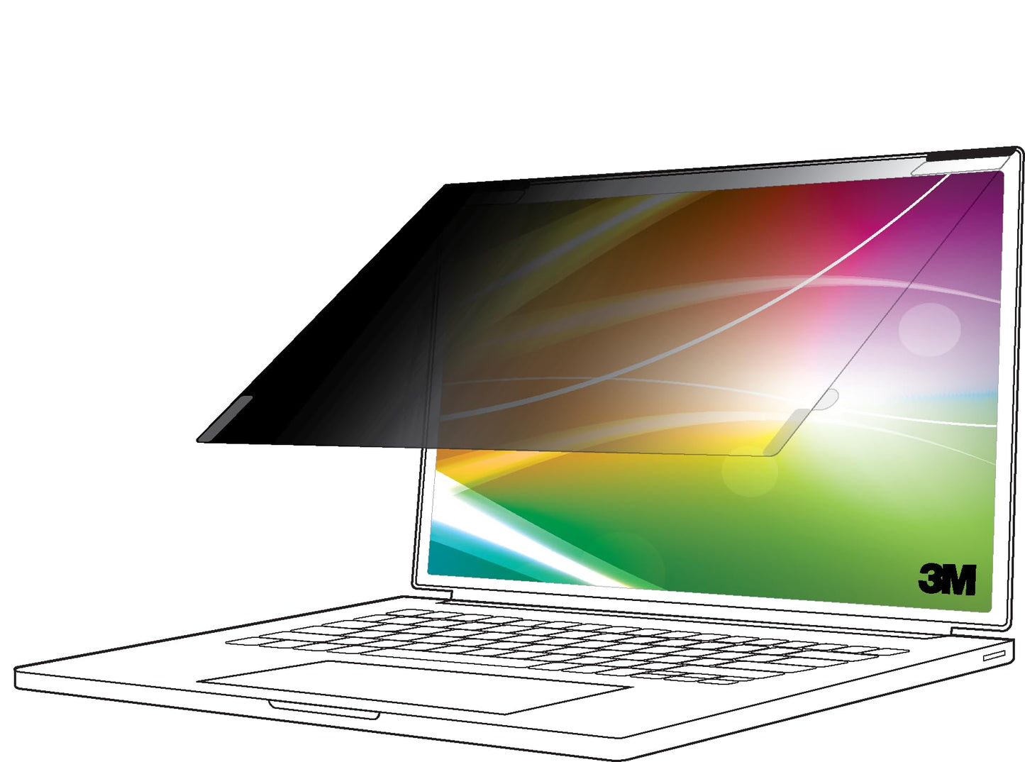 3M™ Bright Screen Privacy Filter for Dell™ Multi-line Laptops 13.4in, 16:10, BPNDE001