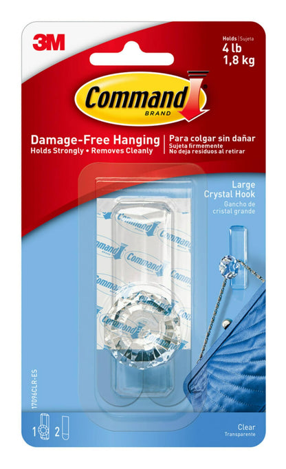 Command™ Clear Large Crystal Hook 17096CLR-ES