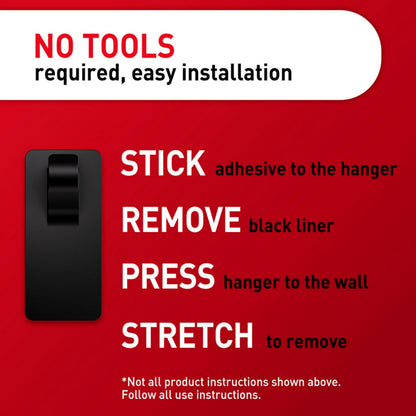 Command™ Matte Black Curtain Rod Hooks 17654MB-2ESF, 2 hooks, 4 strips