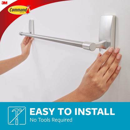 Command™ Bath Satin Nickel Towel Bar BATH51-SN-ESF