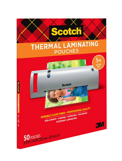 Scotch™ Thermal Pouches 5 mil TP5854-50, 8.9 in x 11.4 in (228 mm x 291 mm)