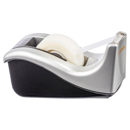 Scotch® Desktop Tape Dispenser, C60-ST, Silver/Black, 12 Each/Case