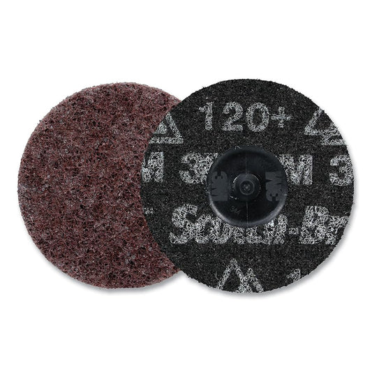 Scotch-Brite™ Roloc™ Precision Heavy Duty Surface Conditioning Disc, HD-DR, Coarse 120+, TR, 3 in, 25/Carton, 100 ea/Case