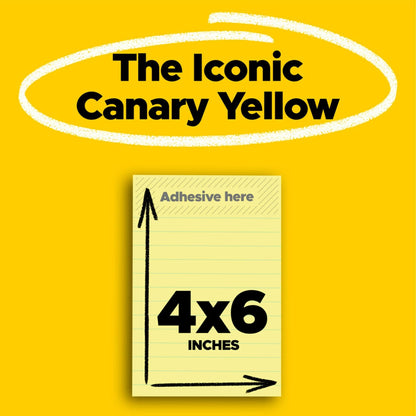 Post-it® Notes 660-8PK, Lined, 4 in x 6 in (101 mm x 152 mm), 100% PEFC, SGSCH-PEFC-COC-110078